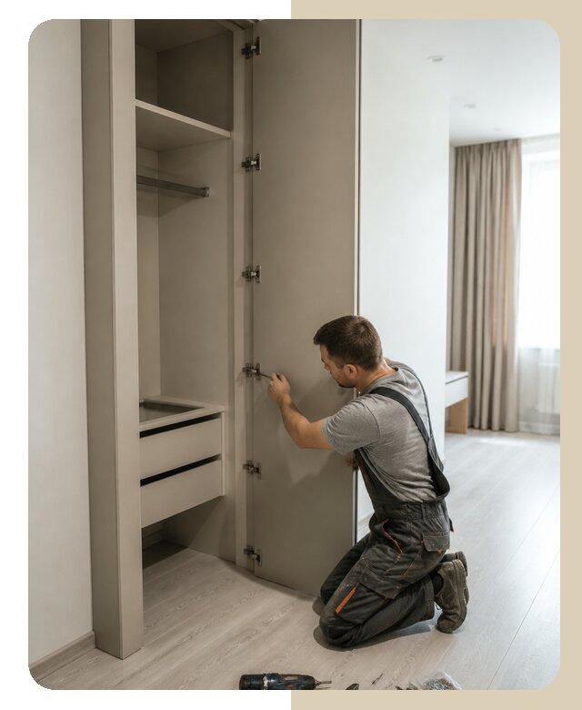 Установка двери в гардероб в Братске по цене от 4592 р. | ДвериЛегко-Брт